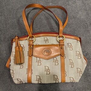Dooney & Bourke Brown and Tan Shoulder Bag